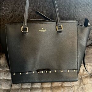 Kate Spade Black Shoulder Bag with Silver Studs
